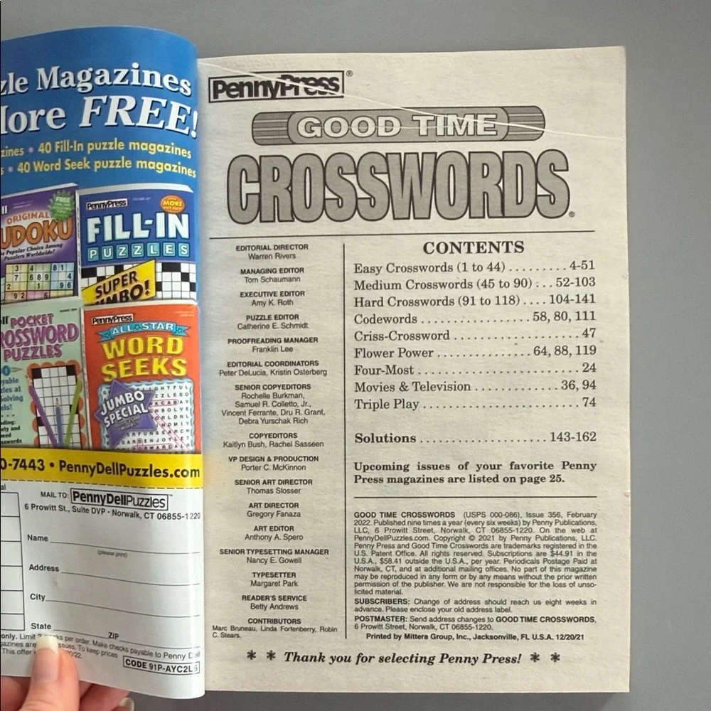 Good Time Crosswords Puzzle Book Set - Blue, Cream, Purple - Picture 5 of 16